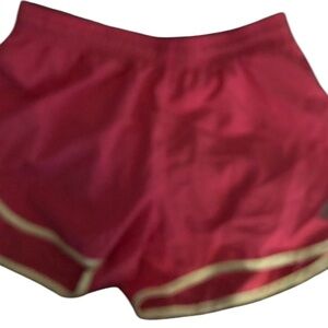 Adidas size small pink with white stripe pull on track shorts